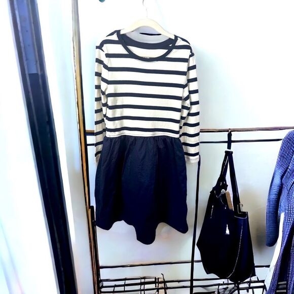 GAP Kids Navy & White Dress (Large) - Picture 1 of 4
